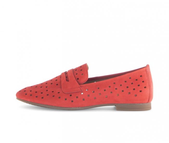 Gabor Damen Slipper Rot - Rauleder