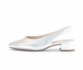 Gabor Damen Slingpumps Silber - Effektleder
