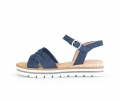 Gabor Damen Keilsandalette Blau - Rauleder