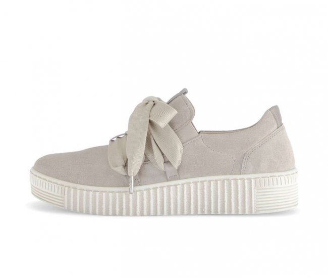 Gabor Damen Sneaker Low Beige - Materialmix Leder