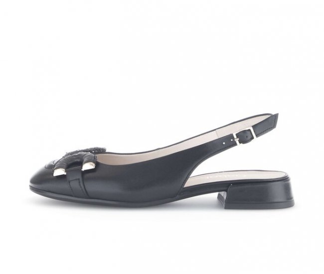 Gabor Damen Slingpumps Schwarz - Glattleder