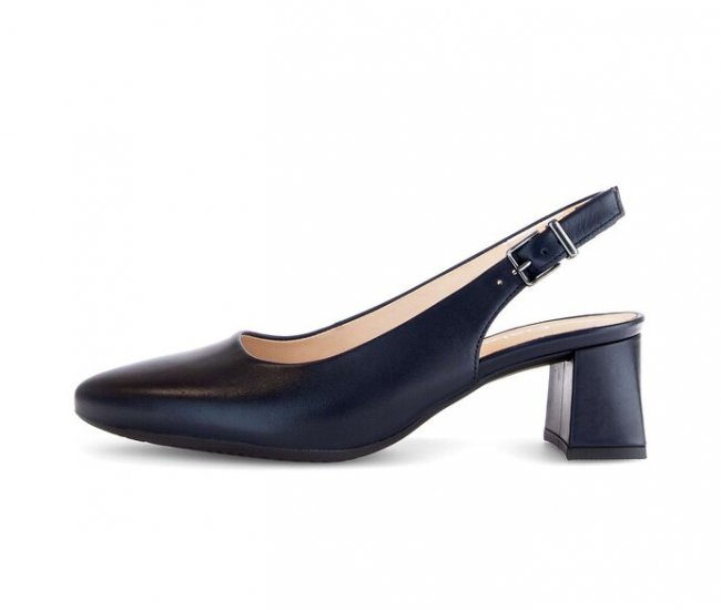 Gabor Damen Slingpumps Blau - Glattleder