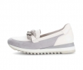 Gabor Damen Slipper Grau - Materialmix Leder