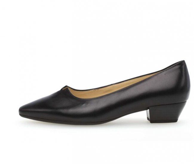 Gabor Damen Eleganter Pumps Schwarz - Glattleder