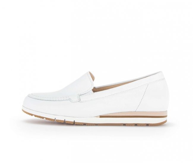 Gabor Damen Slipper Weiß - Glattleder