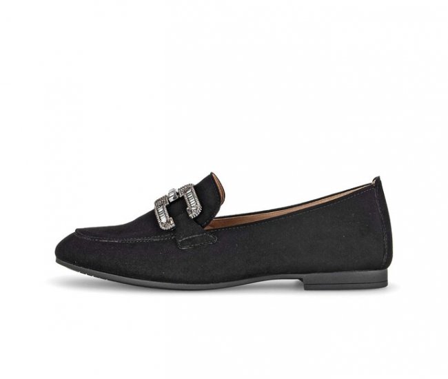 Gabor Damen Slipper Schwarz - Rauleder