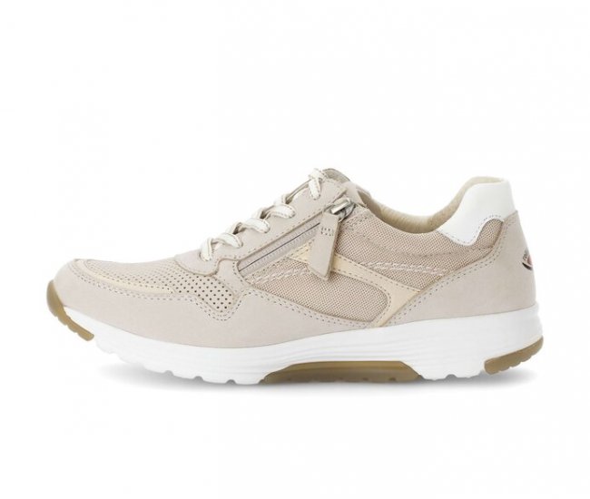 Gabor Damen Sneaker Low Beige - Materialmix Leder/Lederimitat