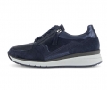 Gabor Damen Sneaker Low Blau - Materialmix Leder/Lederimitat