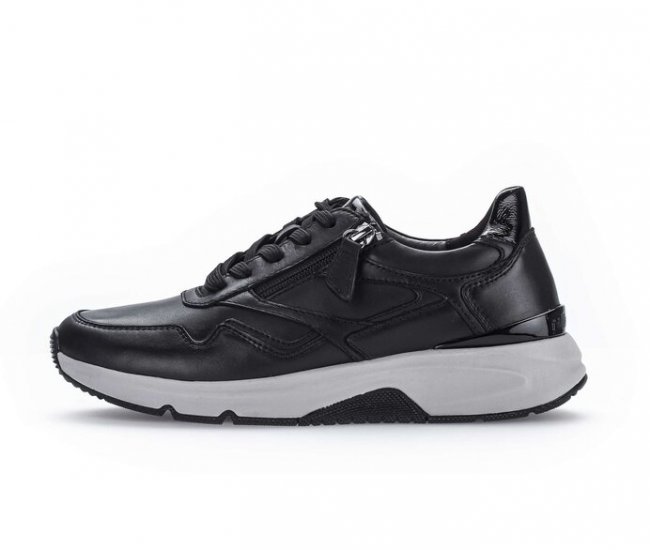 Gabor Damen Sneaker Low Schwarz - Glattleder