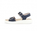 Gabor Damen Plateau Sandale Blau - Rauleder
