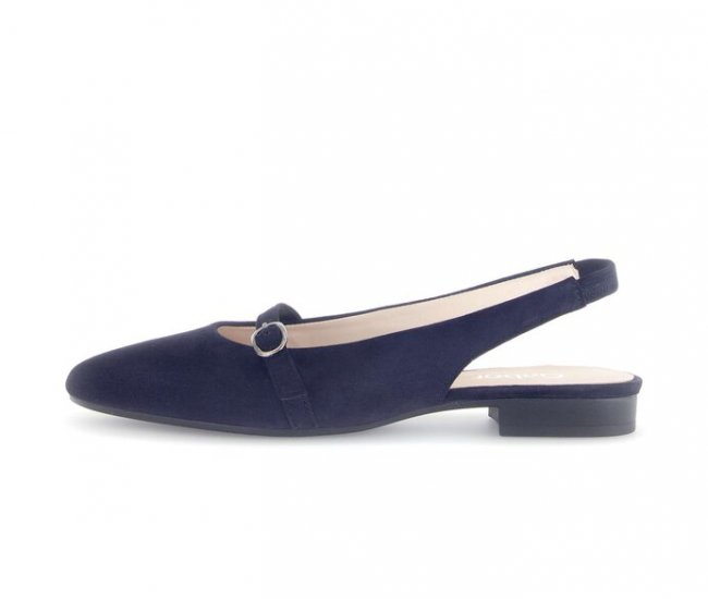 Gabor Damen Slingpumps Blau - Rauleder