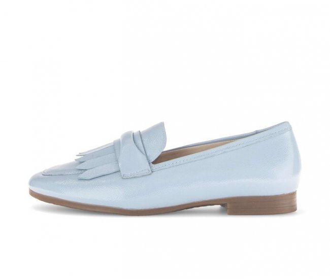 Gabor Damen Slipper Blau - Lackleder