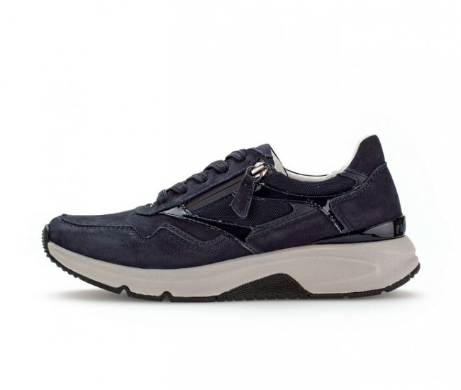 Gabor Damen Sneaker Low Blau - Rauleder