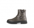 Gabor Damen Biker Boots Schwarz - Glattleder