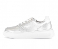 Gabor Damen Sneaker Low Silber - Materialmix Leder