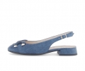 Gabor Damen Slingpumps Blau - Rauleder