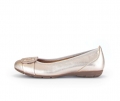 Gabor Damen Sportliche Ballerina Gold - Effektleder