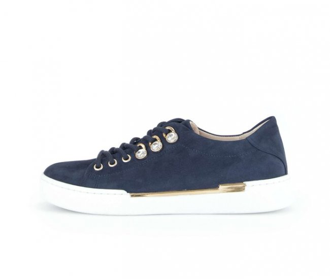 Gabor Damen Sneaker Low Blau - Rauleder