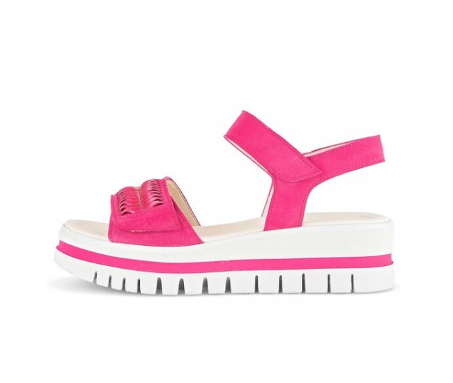 Gabor Damen Plateau Sandale Pink - Rauleder