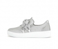 Gabor Damen Sneaker Low Silber - Materialmix Leder/Lederimitat