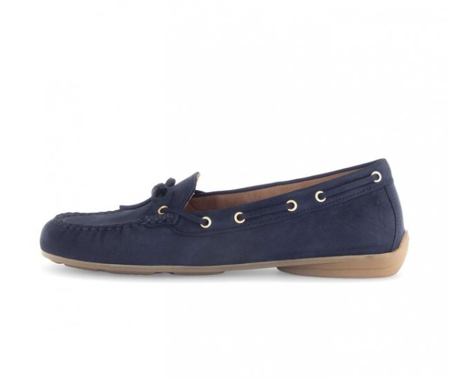 Gabor Damen Slipper Blau - Rauleder
