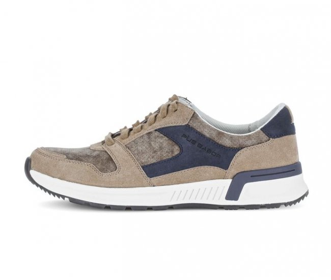 Pius Gabor Herren Sneaker Low Beige - Materialmix Leder/Textil