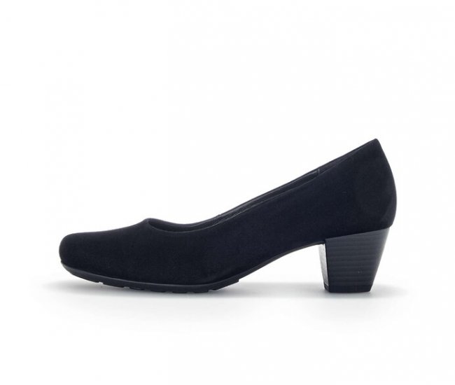 Gabor Damen Eleganter Pumps Schwarz - Rauleder