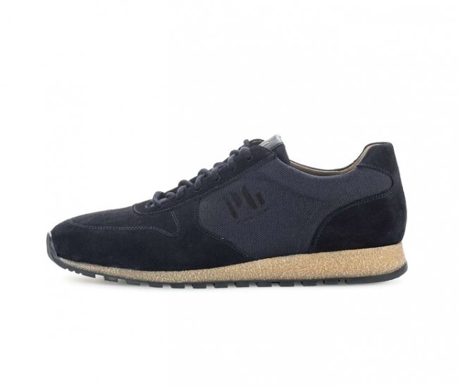 Pius Gabor Herren Sneaker Low Blau - Materialmix Leder/Textil