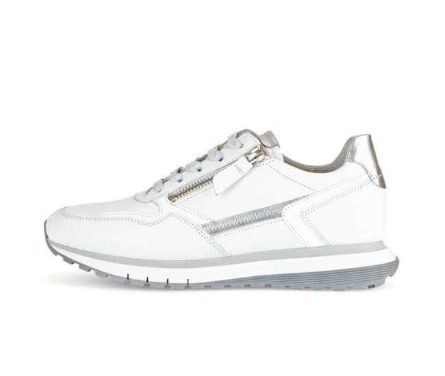 Gabor Damen Sneaker Low Weiß - Materialmix Leder