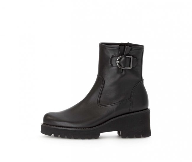 Gabor Damen Plateau Stiefelette Schwarz - Glattleder