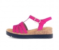 Gabor Damen Riemchensandale Pink - Rauleder