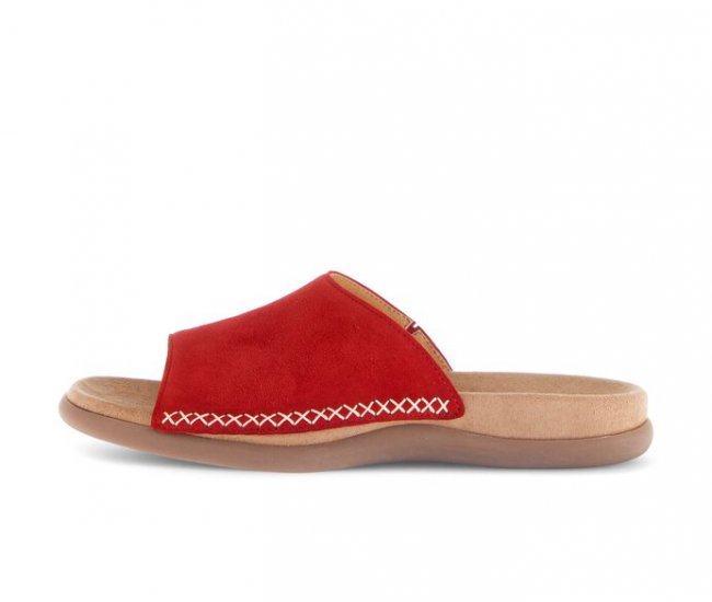 Gabor Damen Pantolette Rot - Rauleder