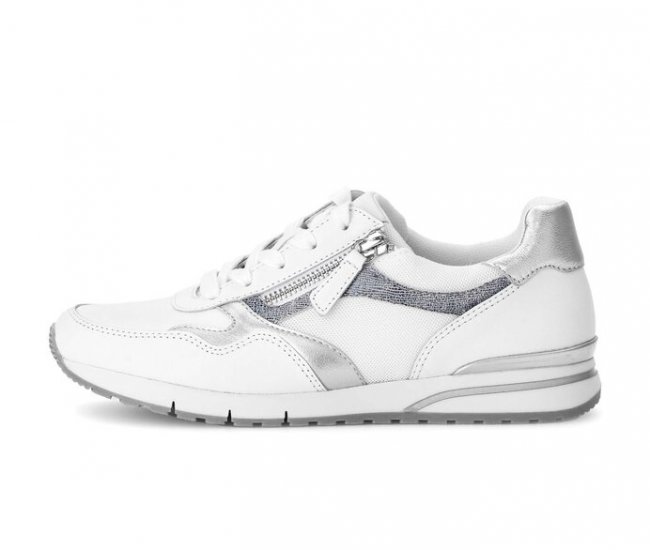 Gabor Damen Sneaker Low Weiß - Materialmix Leder/Lederimitat