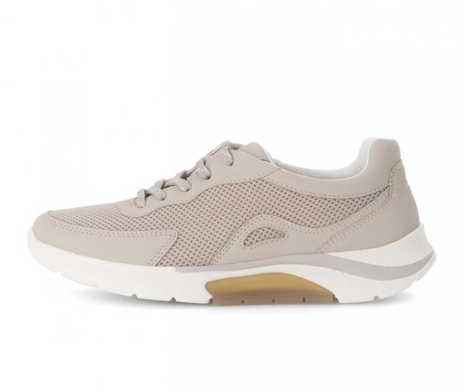 Gabor Damen Sneaker Low Beige - Materialmix Lederimitat
