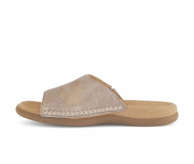 Gabor Damen Pantolette Beige - Effektleder