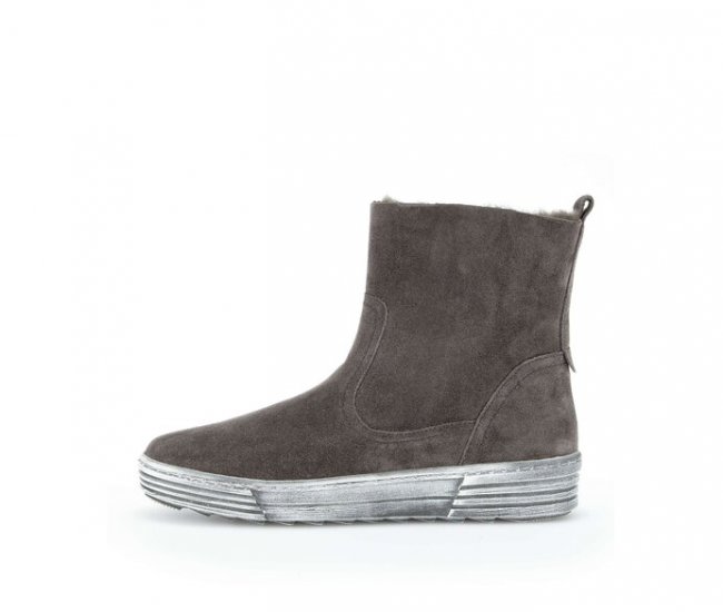 Gabor Damen Winterstiefelette Grau - Rauleder