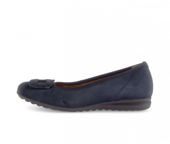 Gabor Damen Sportliche Ballerina Blau - Rauleder