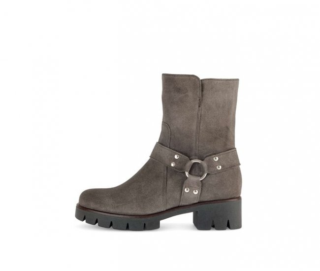 Gabor Damen Biker Boots Braun - Rauleder