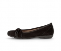 Gabor Damen Sportliche Ballerina Schwarz - Rauleder