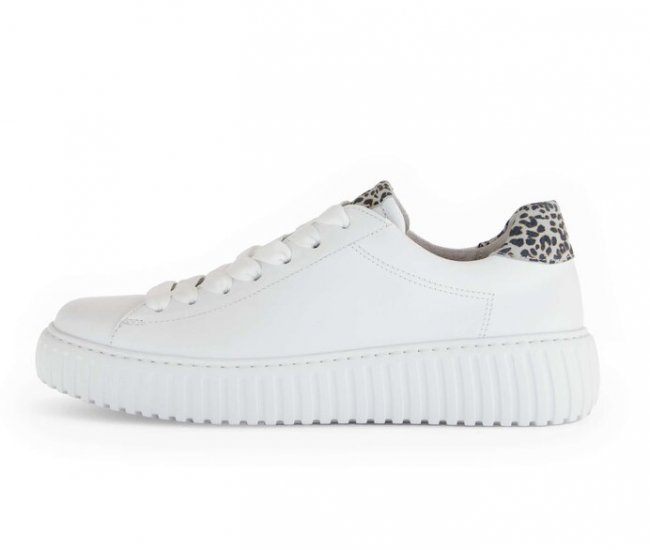 Gabor Damen Sneaker Low Weiß - Materialmix Leder