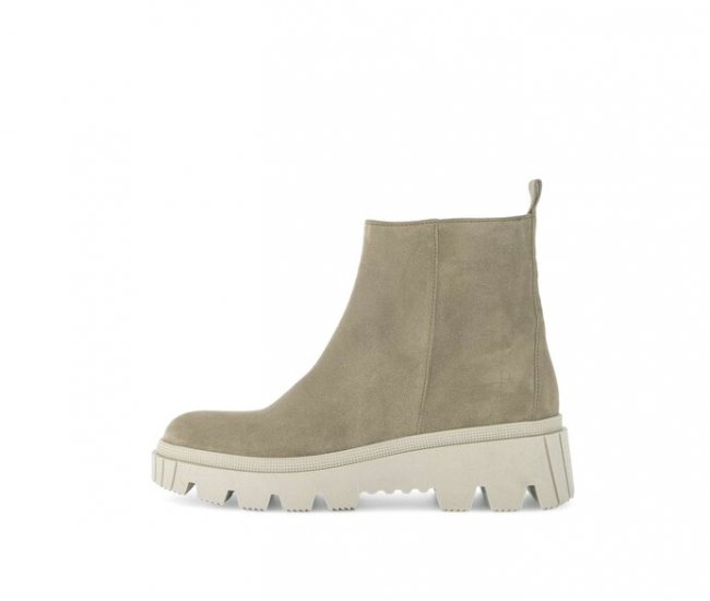 Gabor Damen Plateau Stiefelette Grün - Rauleder