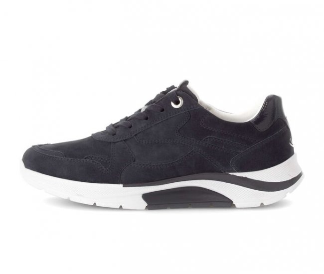 Gabor Damen Sneaker Low Blau - Rauleder