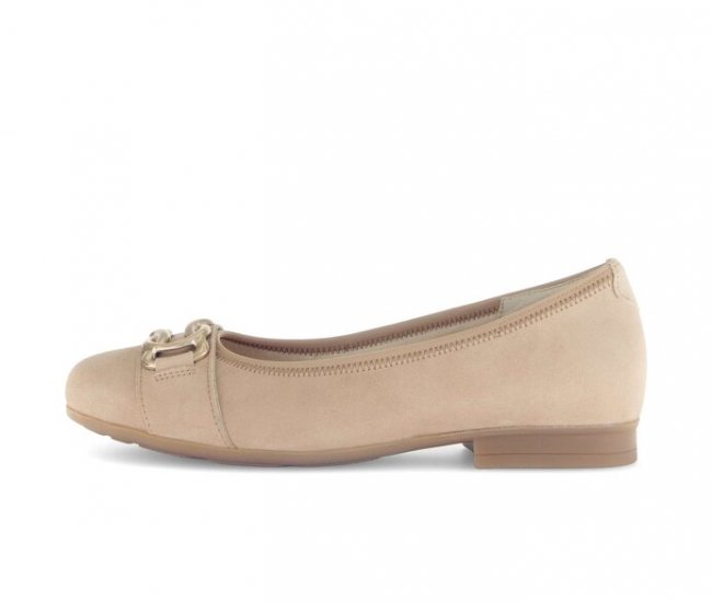 Gabor Damen Eleganter Ballerina Braun - Rauleder
