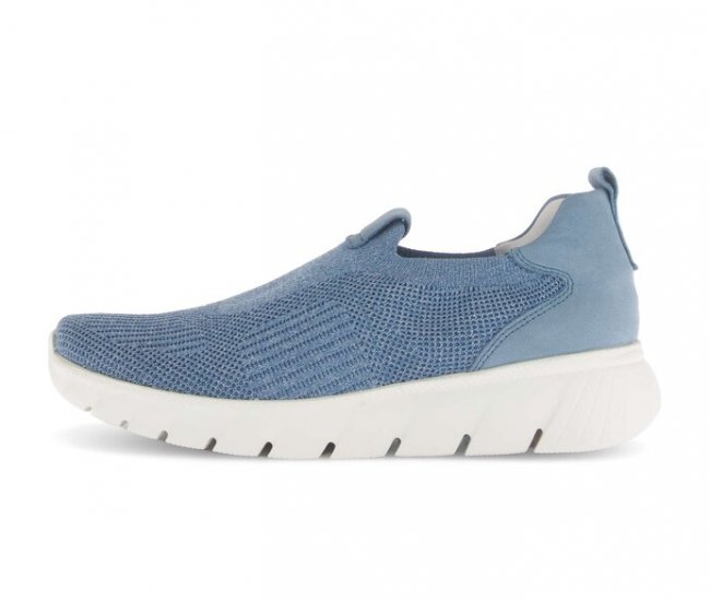 Gabor Damen Sneaker Low Blau - Materialmix Leder/Lederimitat