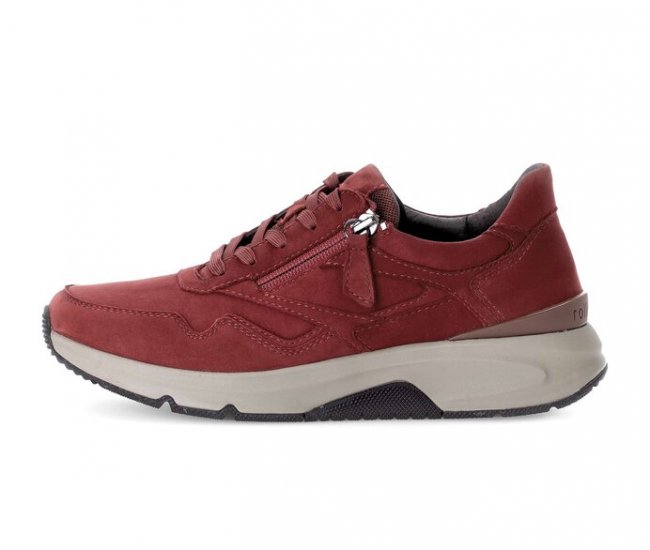 Gabor Damen Sneaker Low Rot - Rauleder