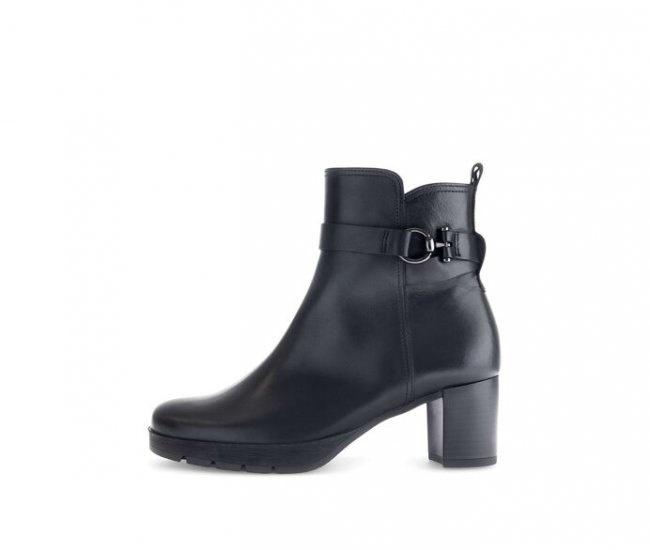 Gabor Damen Plateau Stiefelette Schwarz - Glattleder