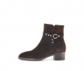 Gabor Damen Elegante Stiefelette Braun - Rauleder
