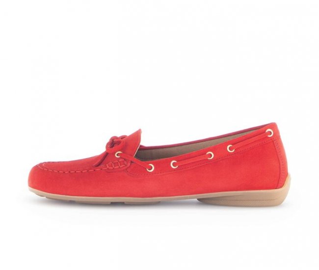 Gabor Damen Slipper Rot - Rauleder