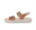 Gabor Damen Plateau Sandale Braun - Glattleder