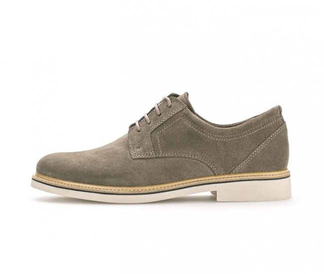 Pius Gabor Herren Schnürschuh Beige - Rauleder